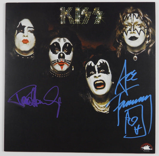 KISS JSA Paul Stanley Ace Frehley Autograph Signed Record Album Debut