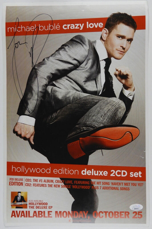 Michael Buble Promo Poster JSA Signed Autograph 12 x 18