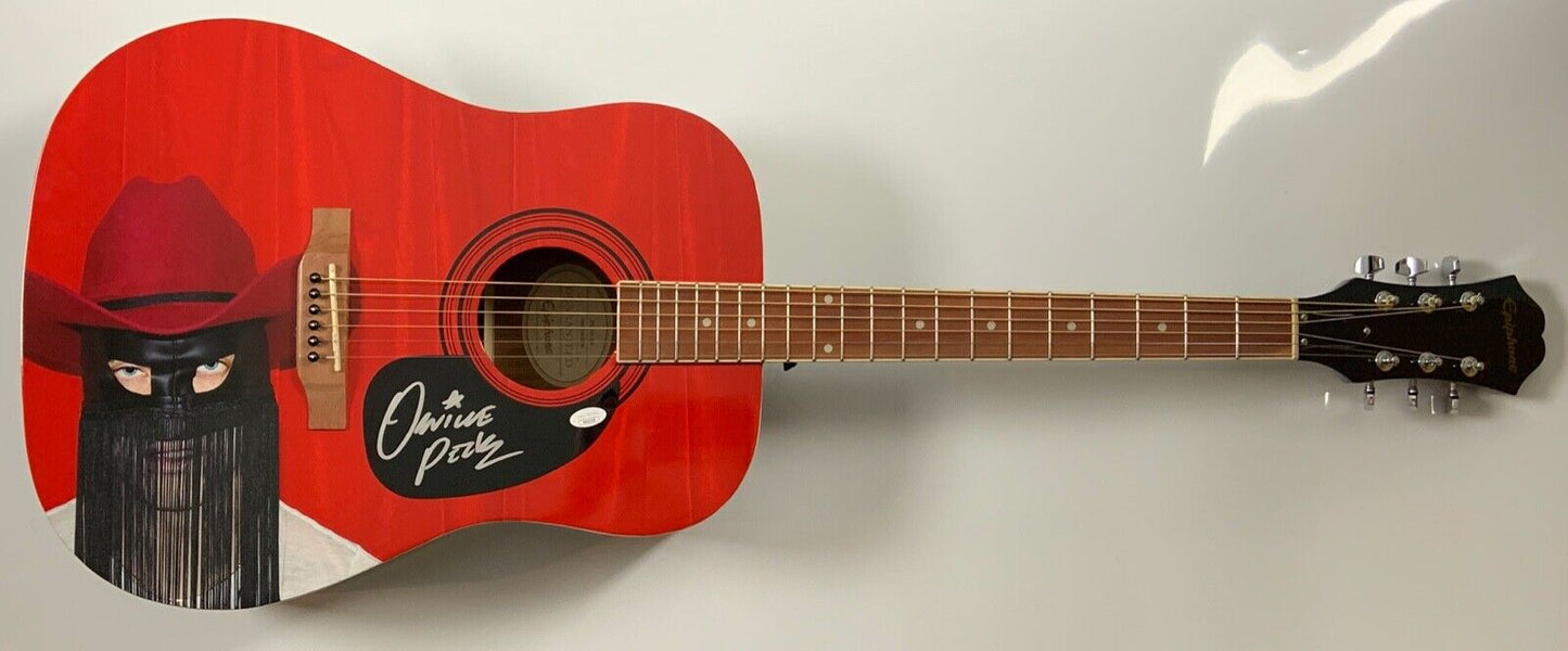 Orville Peck JSA Autograph Signed Guitar Epiphone Acoustic