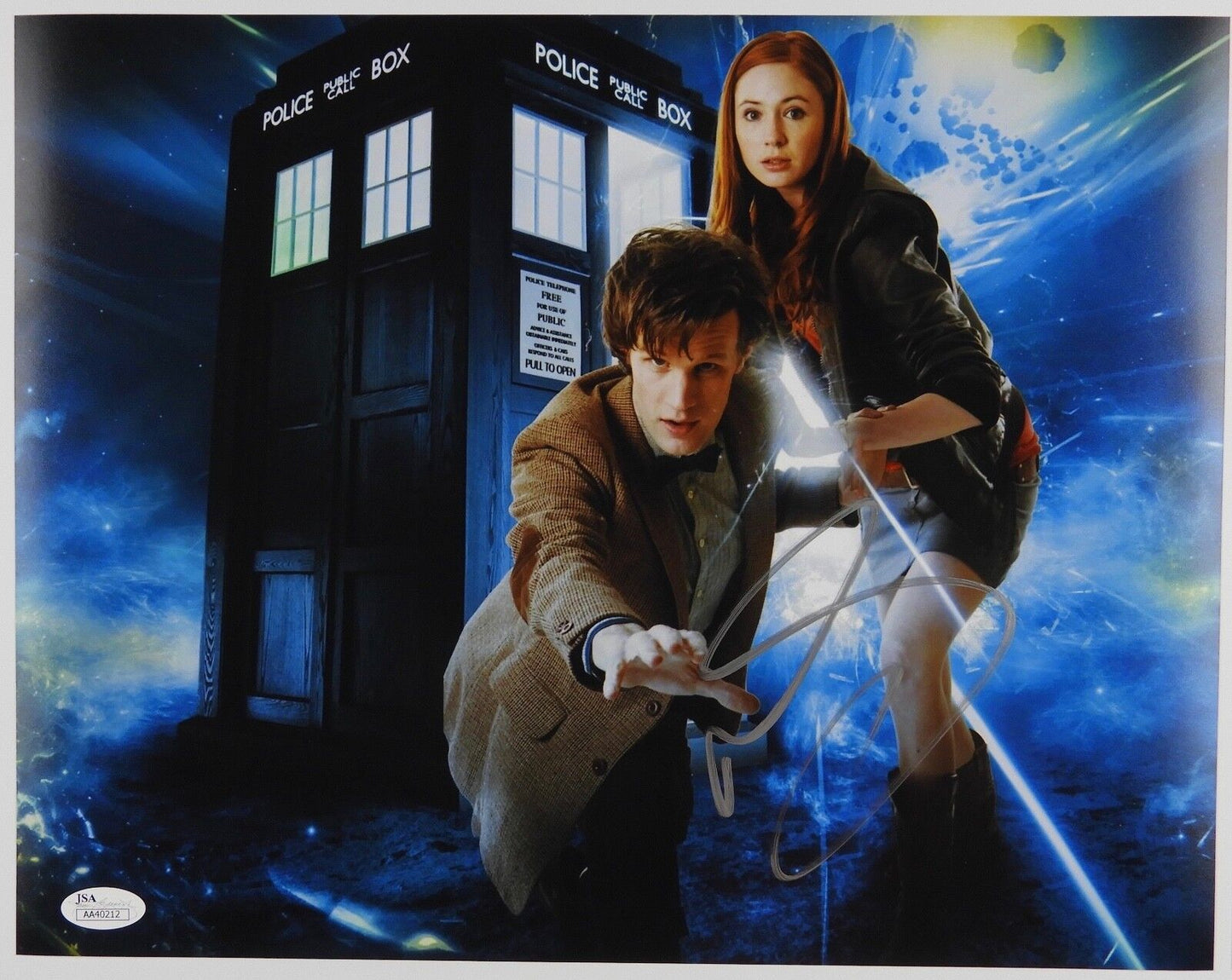 Matt Smith Doctor Who Autograph JSA 11 x 14 Signed Photo