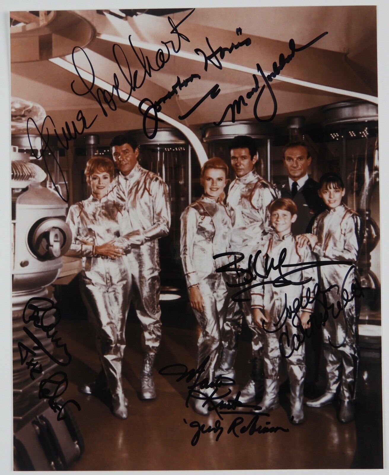 Lost In Space Cast Beckett Autograph Signed Photo 8 x 10 7 Sigs