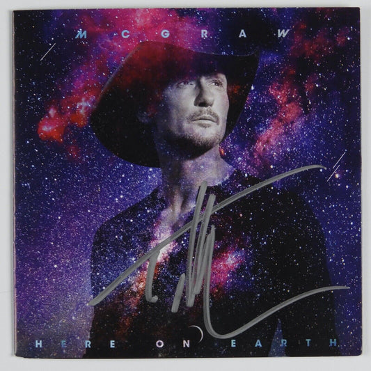 Tim McGraw JSA Signed Autograph CD Booklet Here On Earth