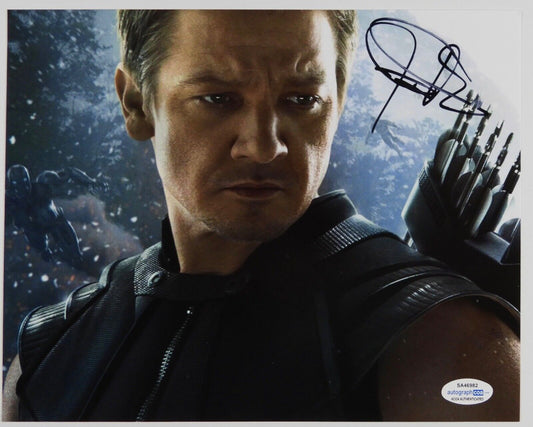 Jeremy Renner Avengers Autograph Signed 8 x 10 photo ACOA Hawkeye