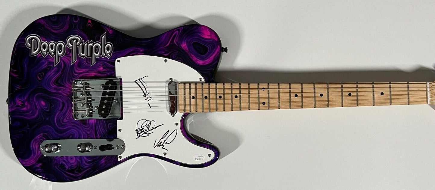 Deep Purple JSA Autograph Signed Telecaster Guitar Ian Paice Roger Glover +