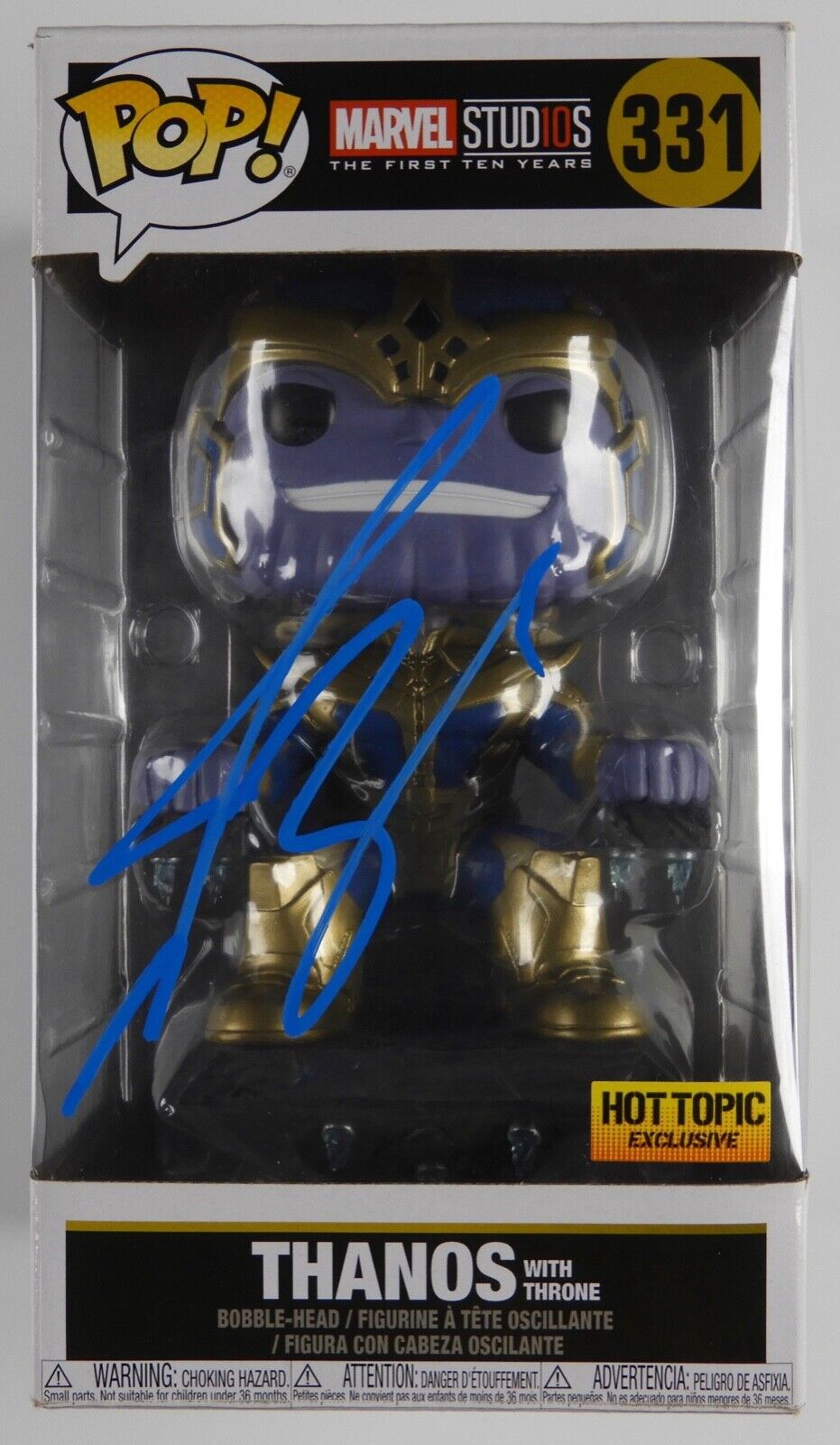 Josh Brolin Signed Autograph Funko Pop 331 JSA Thanos Marvel Hot Topic 6"