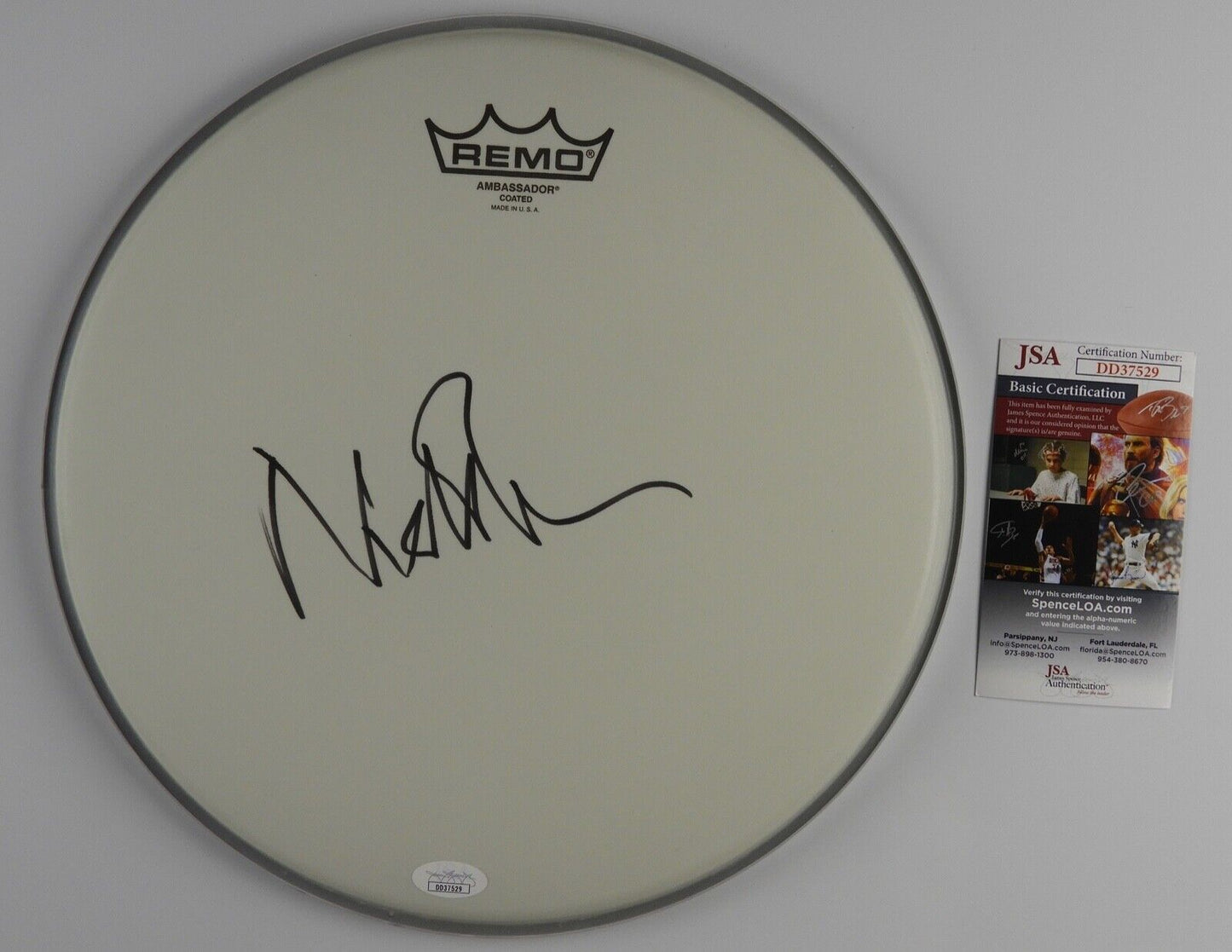 Nick Mason Pink Floyd Autograph Signed Drum Head JSA COA 12"