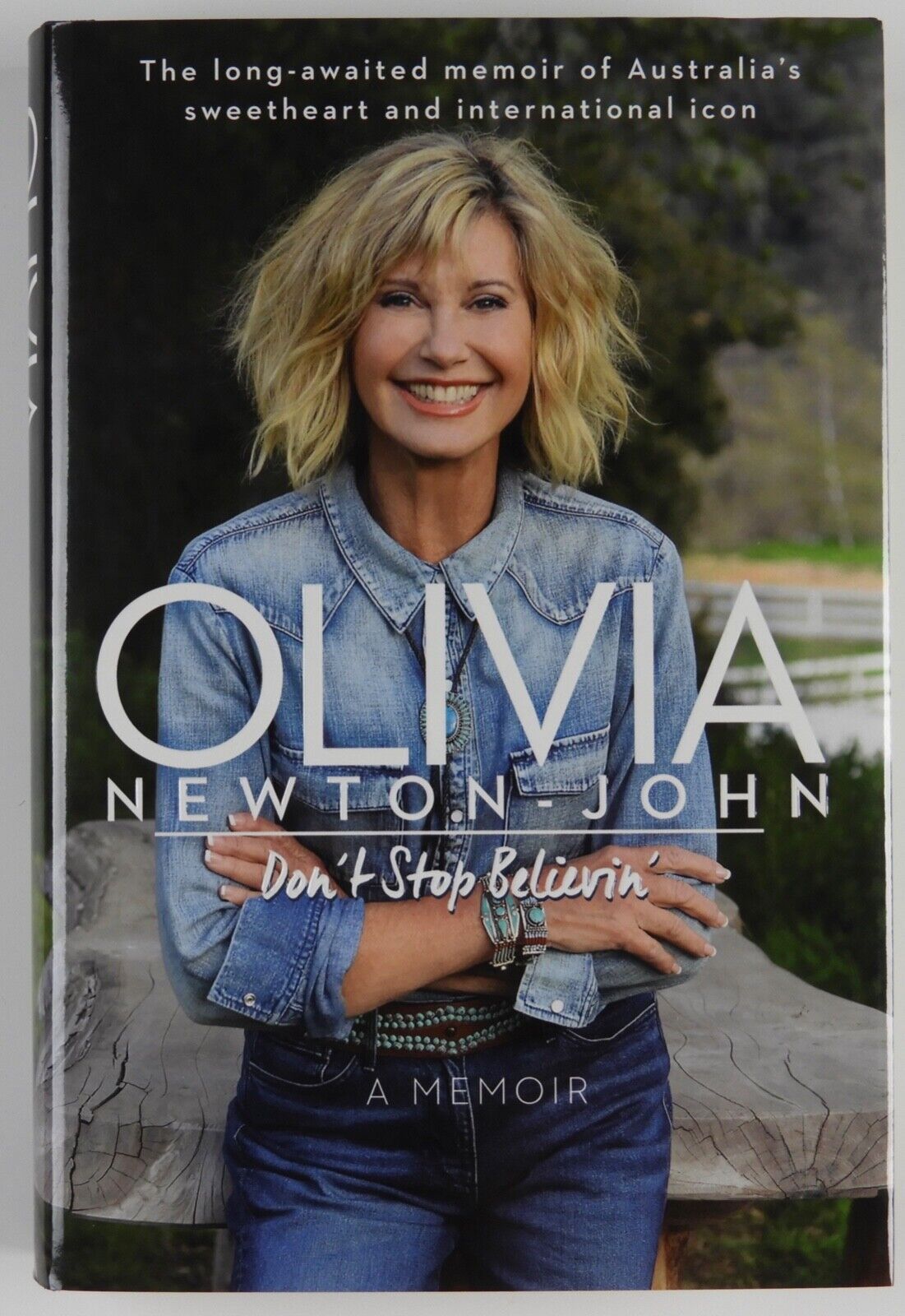 Olivia Newton-John JSA Autograph Signed Book Don't Stop Believin'