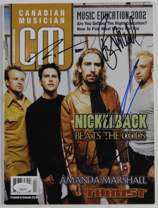 Nickelback Fully Autograph JSA Signed CM Magazine Full Magazine