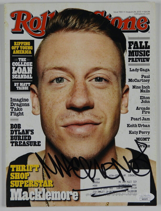 Macklemoore Autograph JSA Signed Rolling Stone Magazine Full Magazine