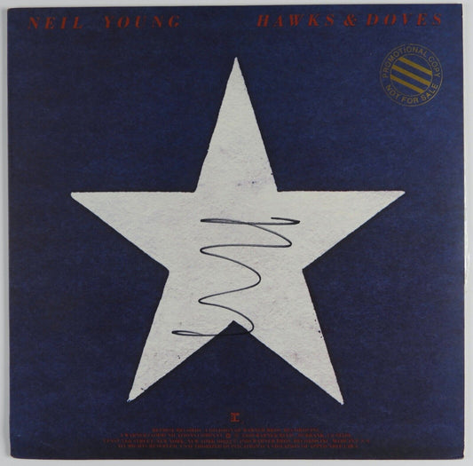 Neil Young JSA Signed  Autograph Hawks And Doves Promo Album Vinyl
