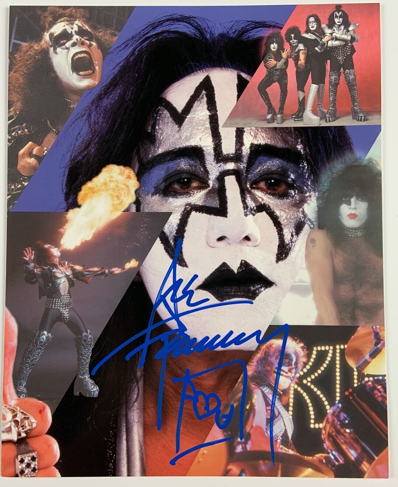 KISS Signed Autograph Photos Paul Stanley Gene Simmons Ace Peter Epperson REAL