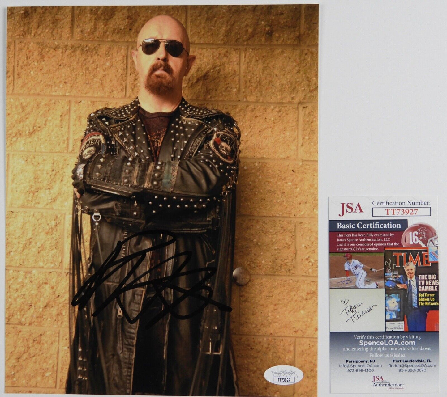 Rob Halford Judas Priest Signed Autograph JSA COA 8 x 10 photo