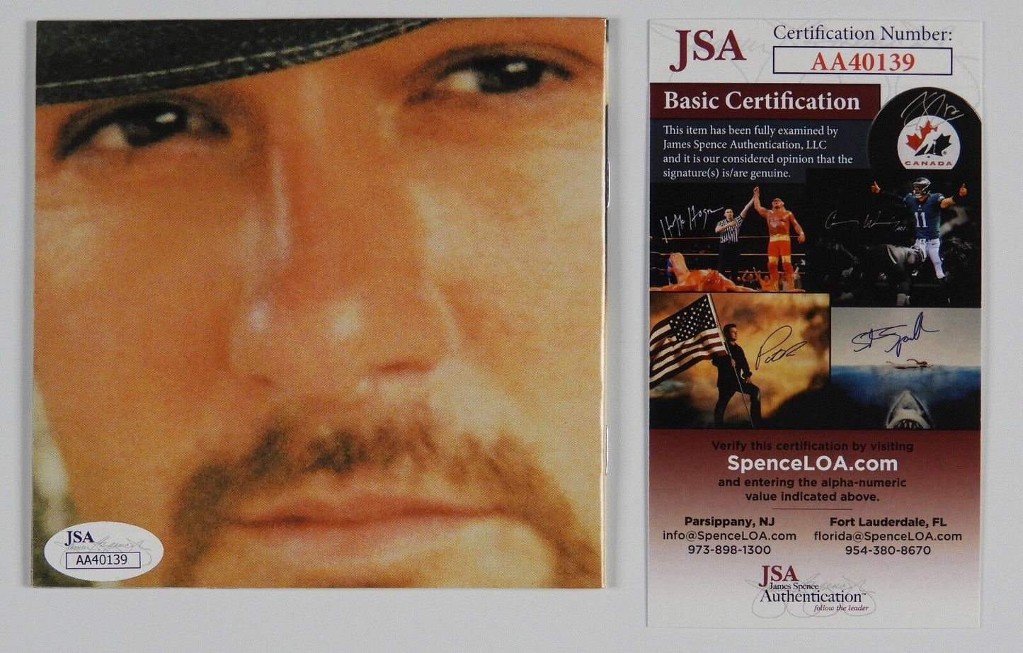 Tim McGraw JSA signed autograph CD Booklet Tim McGraw Country