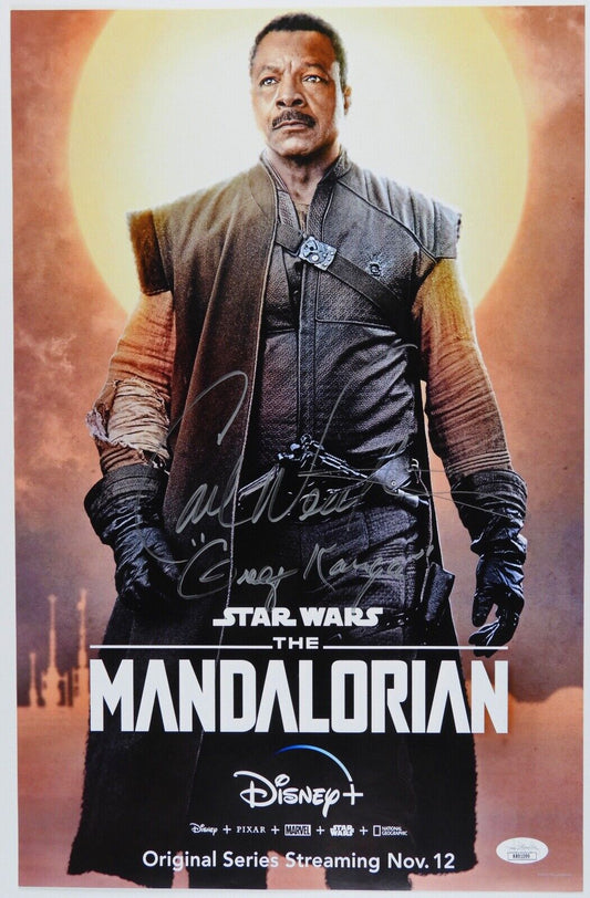 Carl Weathers JSA Star Wars Mandalorian Autograph Signed 11 x 17 photo