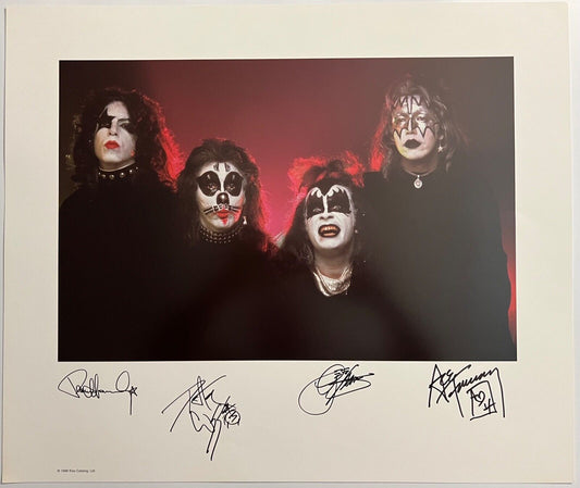 KISS Lithograph JSA REAL Paul Stanley Gene Simmons Ace Peter Signed Autographed