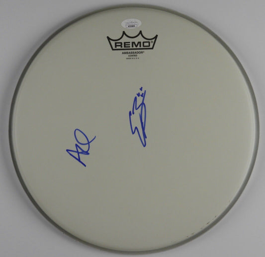 Black Pumas JSA Signed Autograph Drum Head Adrian Quesada Eric Burton