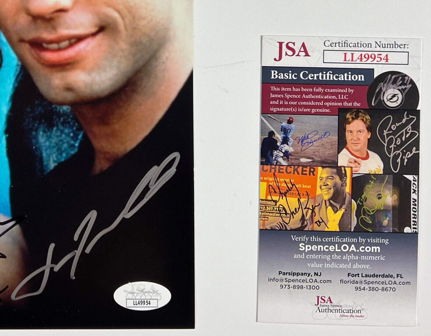 John Travolta Olivia Newton-John Grease JSA Autograph Signed Photo 8 x 10