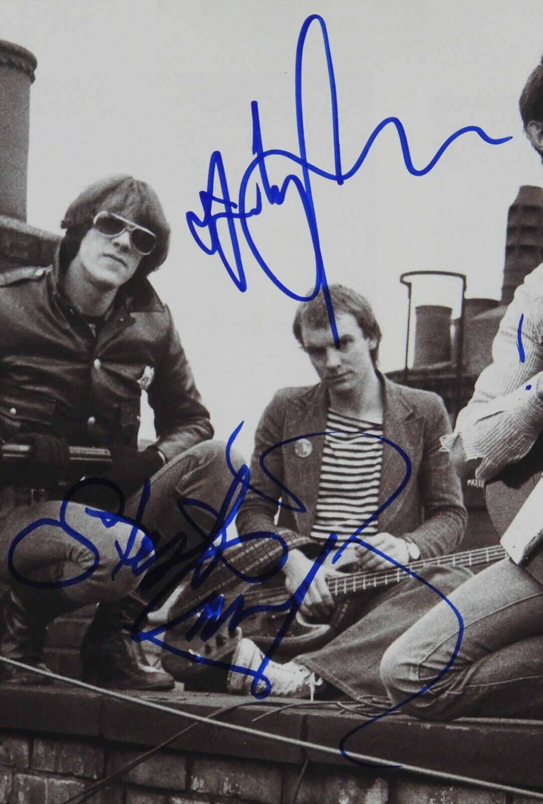 The Police Autograph Signed Magazine Photo JSA COA Sting Andy Summers Stewart