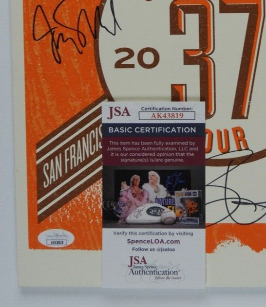 Train Signed JSA Autograph 11 x 17 Poster THE CALIFORNIA 37 Tour 2012