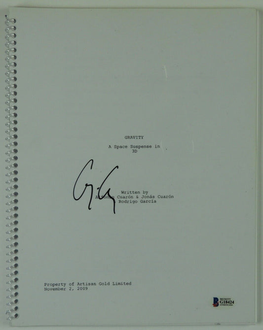George Clooney Gravity Autograph Signed Beckett Full Script