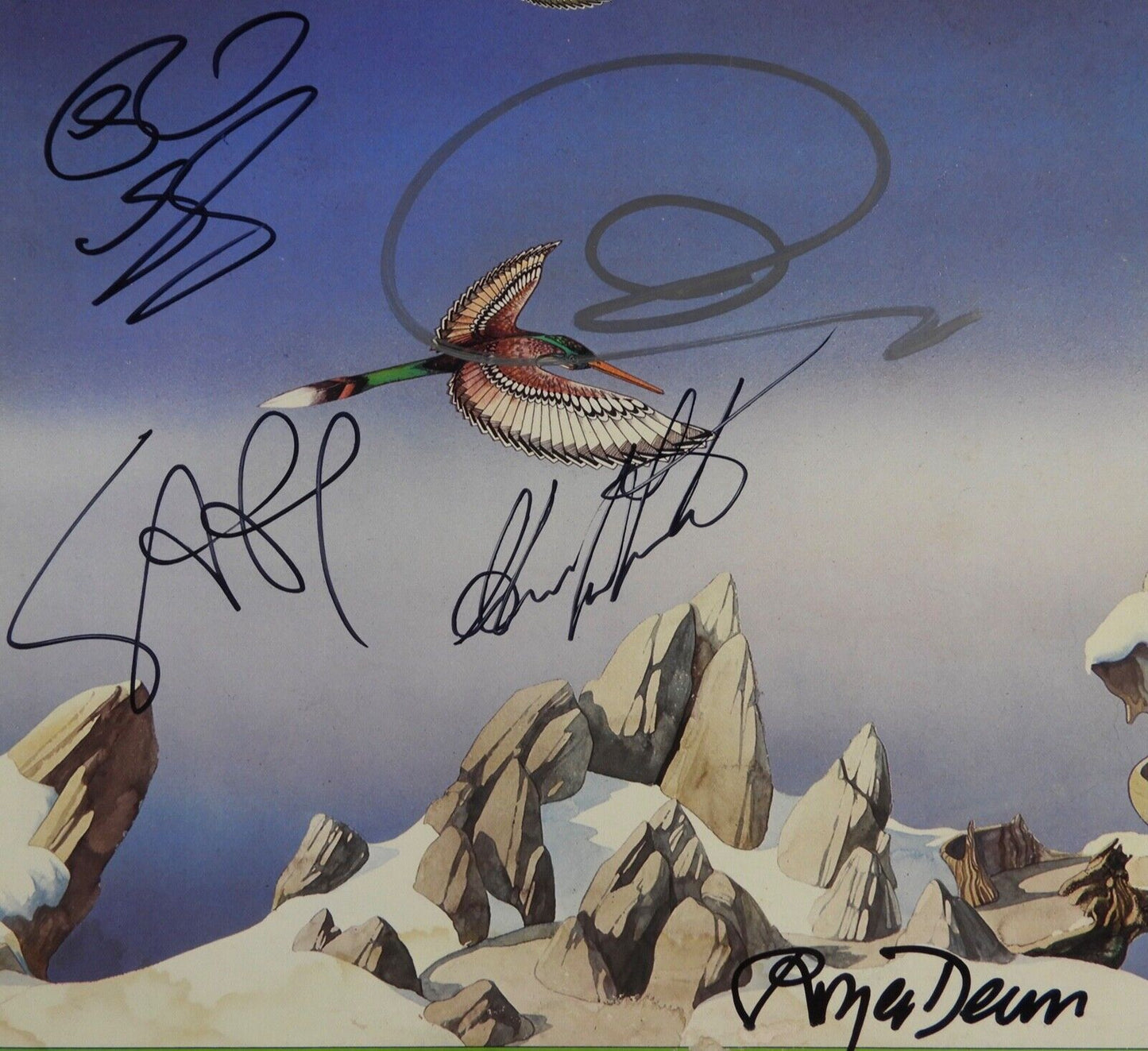 YES JSA Signed Autograph Album Record Vinyl Jon Anderson Steve Howe Shows