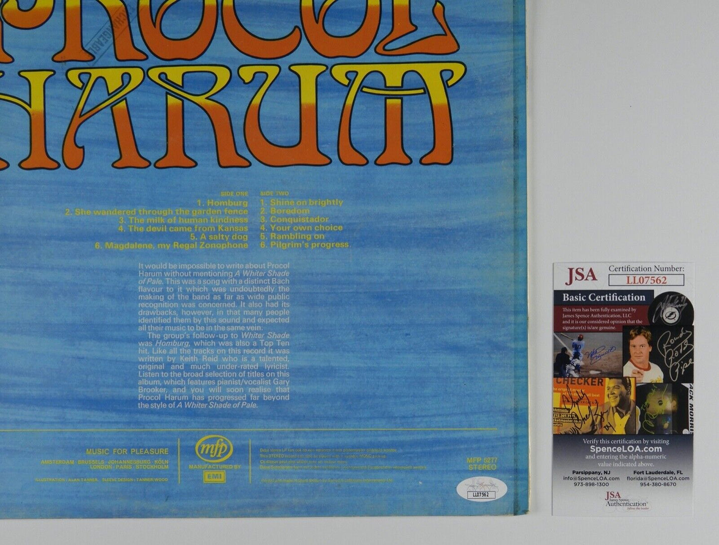 Robin Trower JSA Signed Autograph Album Record Vinyl Procol Harum A Salty Dog