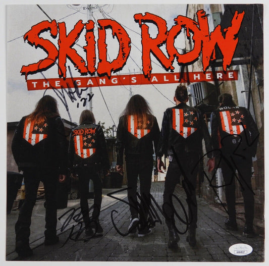 Skid Row JSA Autograph Signed Lithograph The Gang's All Here 11 x 11