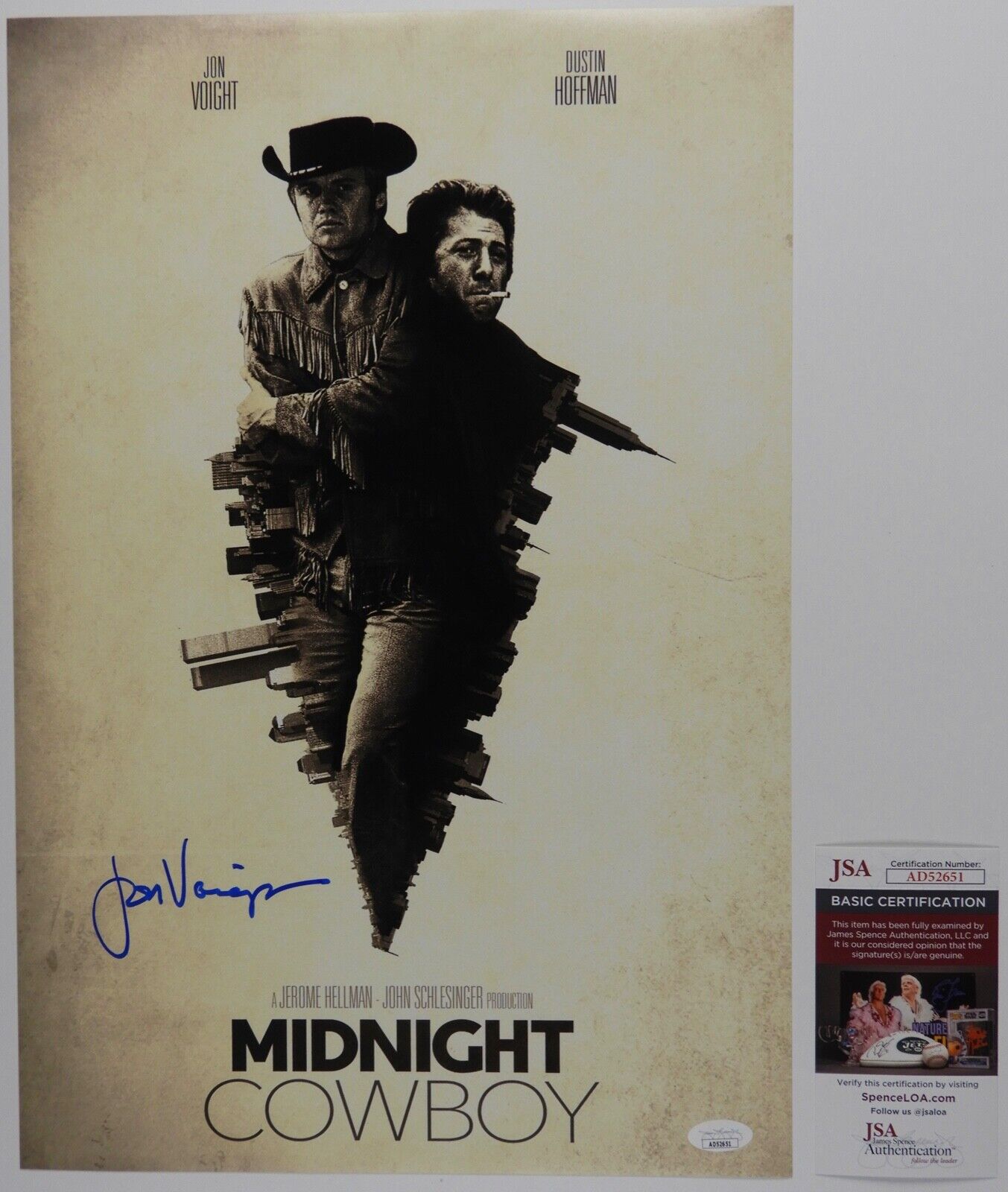 Jon Voight Signed JSA Autograph 17" x 12" Photo Midnight Cowboy