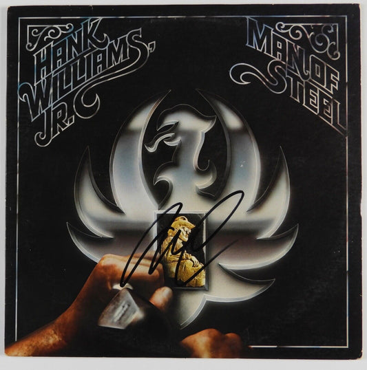 Hank Williams Jr JSA Signed Autograph Album Record Vinyl Man Of Steel