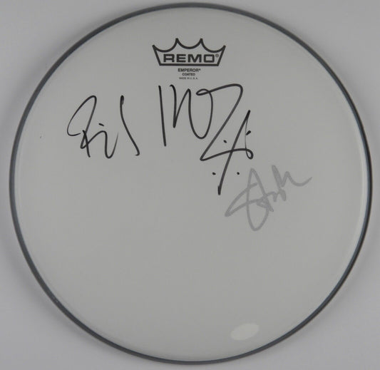Billy Idol Steve Stevens Autograph Signed Drum Head JSA COA 12"