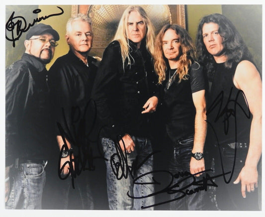 Saxon JSA Autograph Fully Signed 8 x 10 photo Paul Quinn Biff Byford Doug +