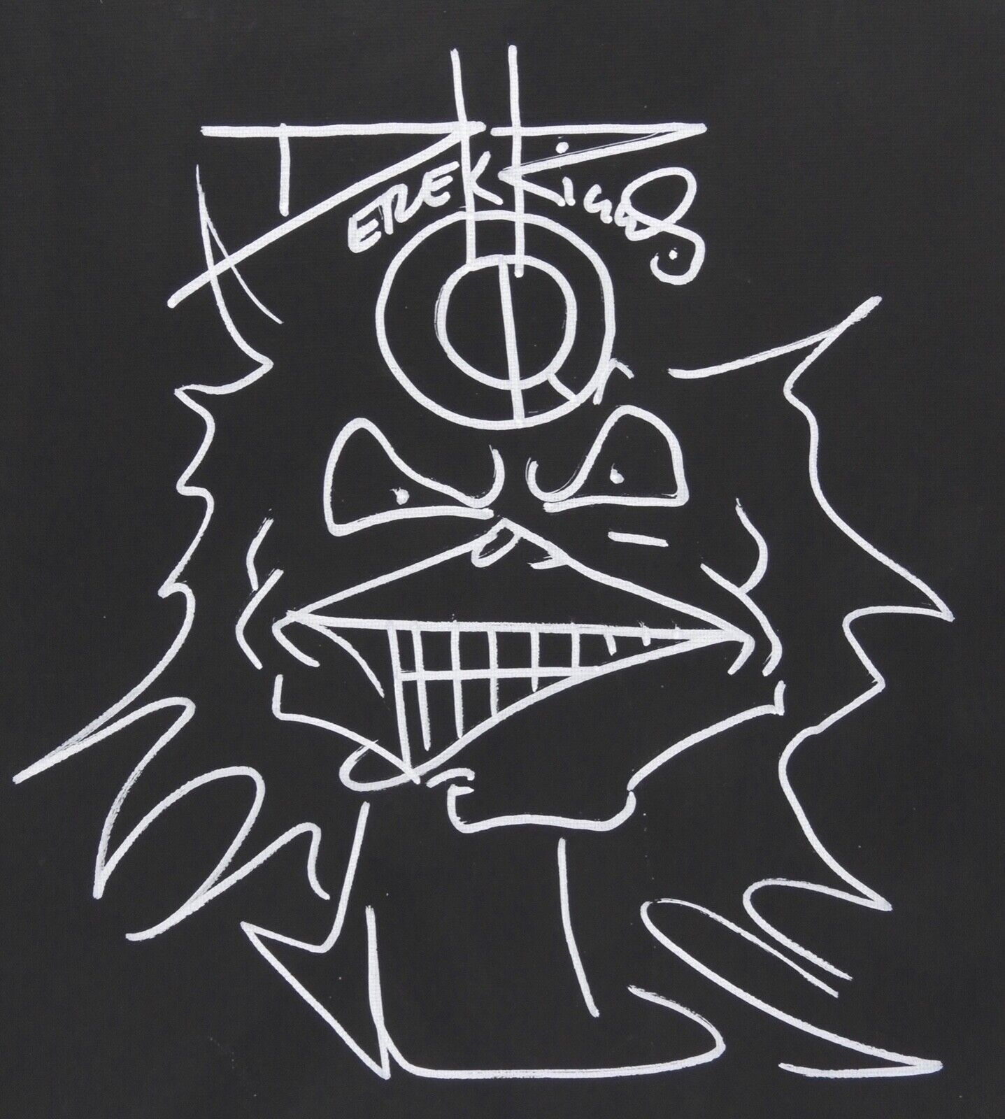 Iron Maiden Derek Riggs JSA Autograph Signed Original Sketch Eddie can ...