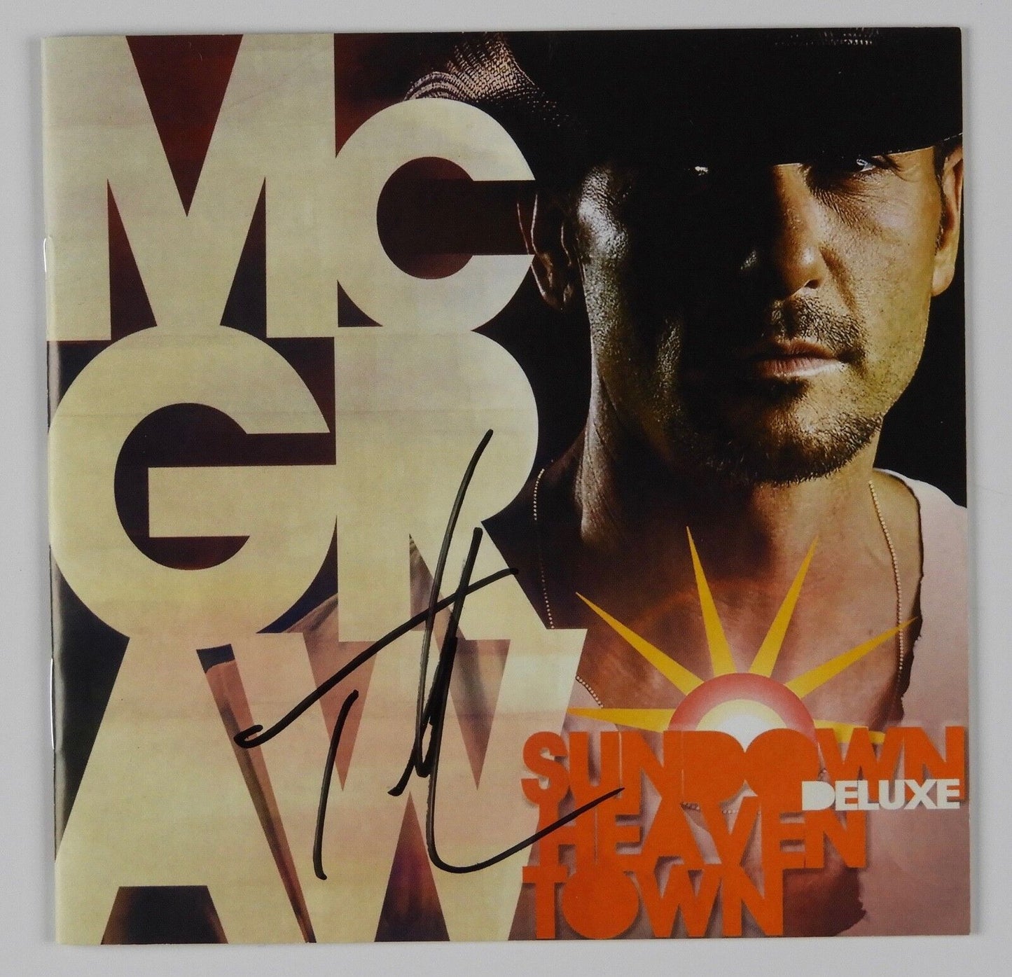 Tim McGraw Signed Autograph JSA CD Sundown Heaven Town