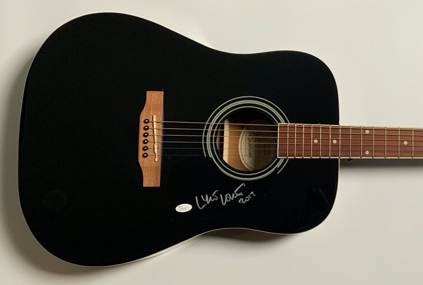 Lyle Lovett Autograph Signed Acoustic Epiphone Guitar JSA