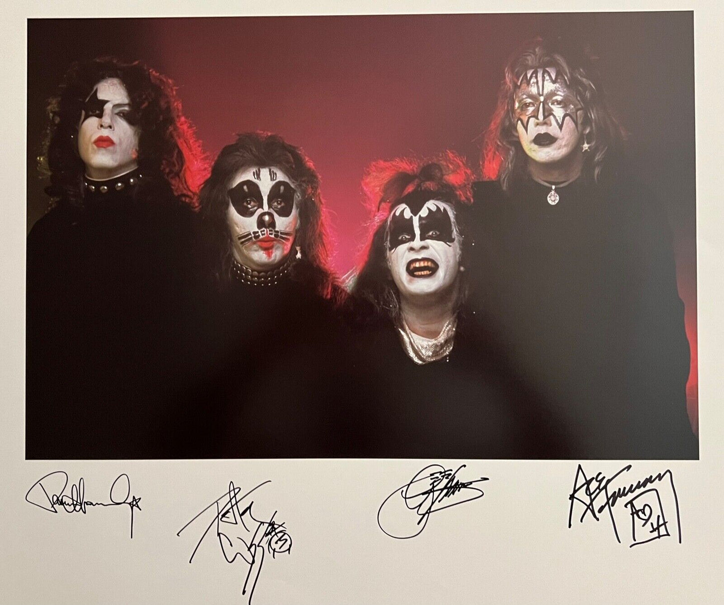 KISS Lithograph JSA REAL Paul Stanley Gene Simmons Ace Peter Signed Autographed