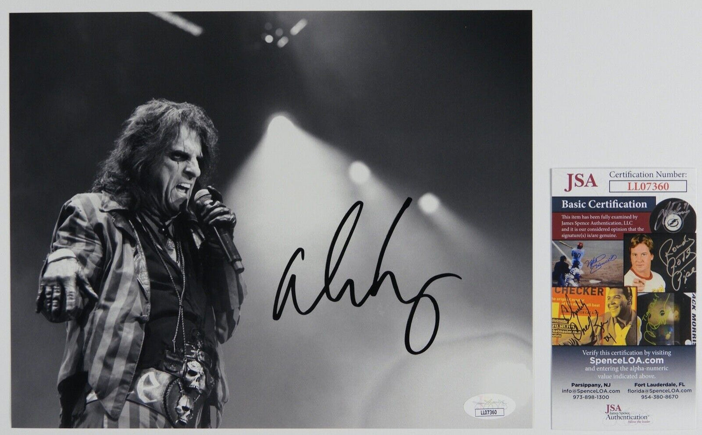 Alice Cooper JSA Signed Autograph 8 x 10 photo