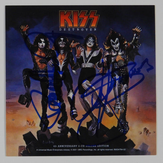 KISS Destroyer 4th Anniversary JSA Signed Autograph CD Paul Stanley Gene Simmons