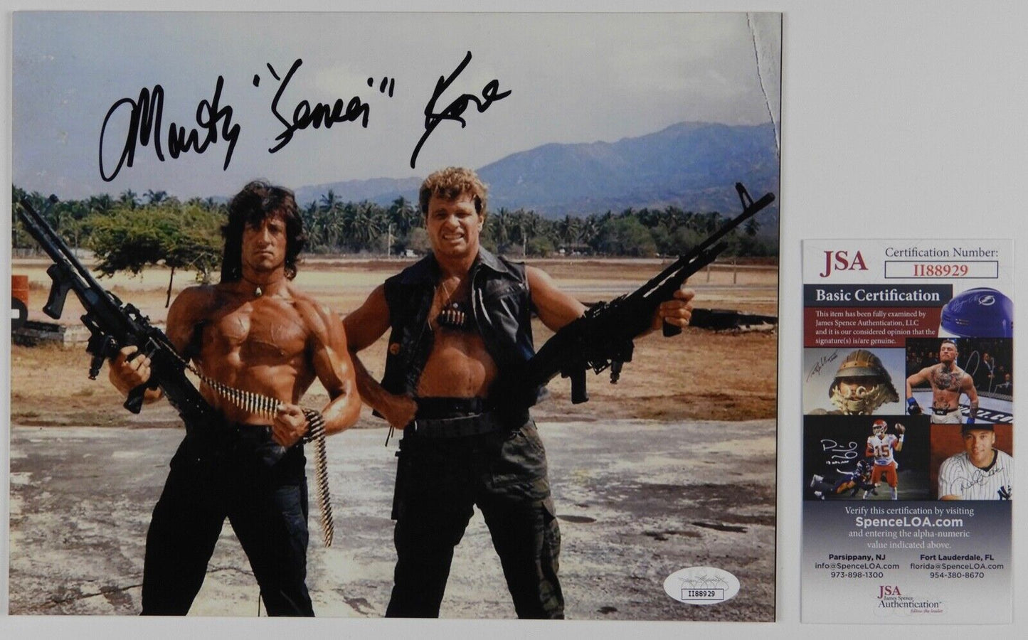 Martin Kove Rambo II Signed Autograph JSA COA Photo 8 x 10 Karate Kid