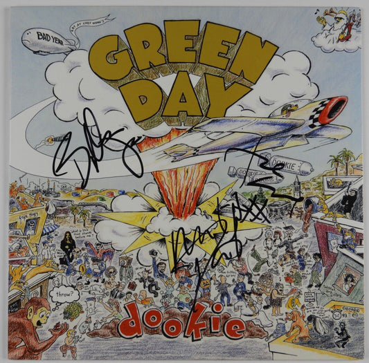 Green Day JSA REAL Fully Signed Autograph Album Record Vinyl Dookie Billie Joe