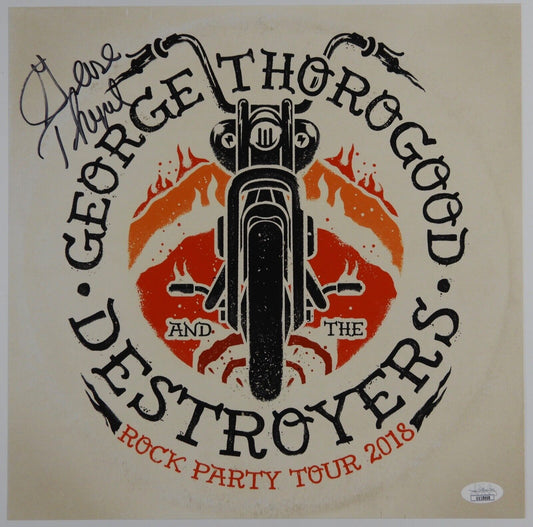 George Thorogood JSA Signed Autograph Signed 12" x 12" Lithograph