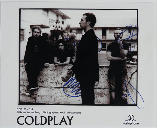 Coldplay Signed Autograph 8 x 10 photo JSA COA Chris Martin Fully signed