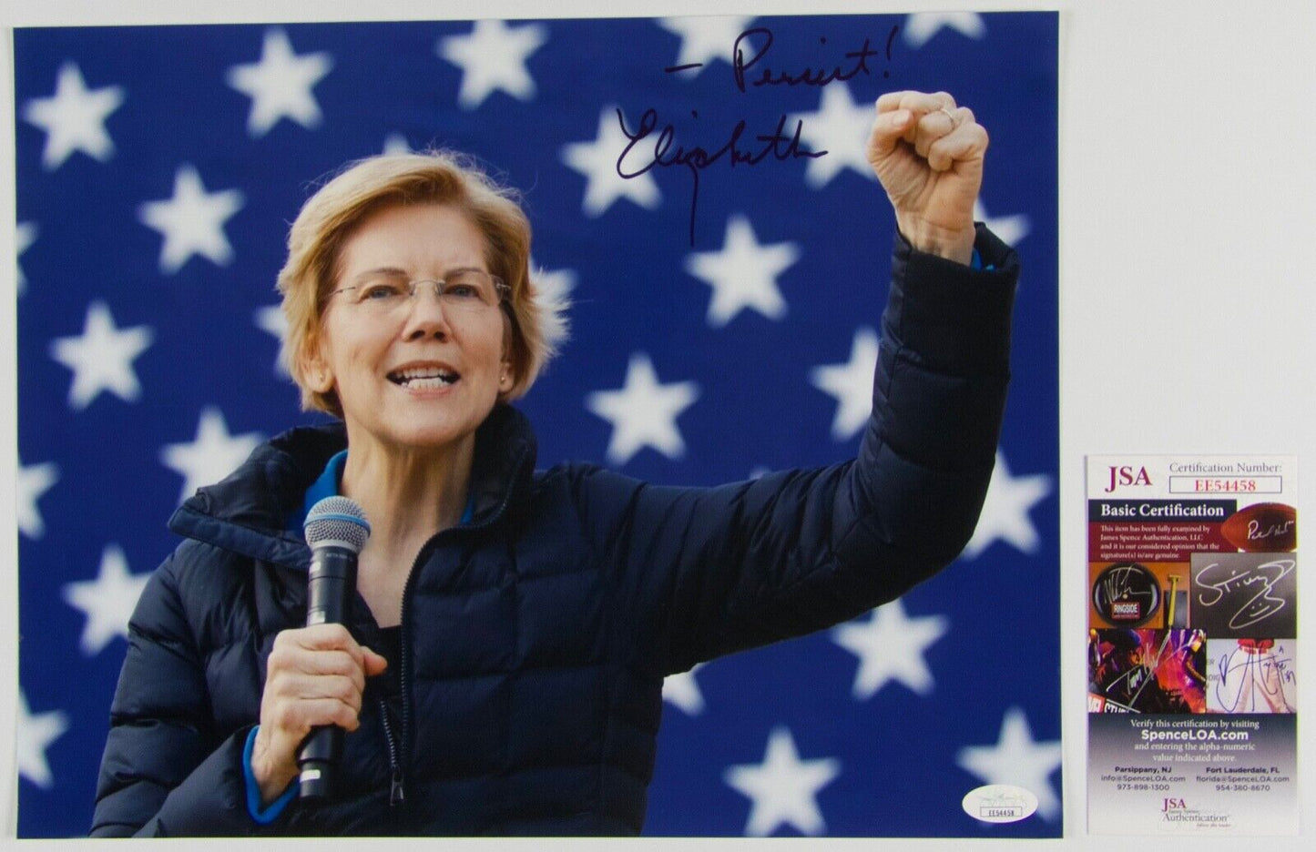 Elizabeth Warren JSA Autograph Signed Photo COA 11 x14 Senator