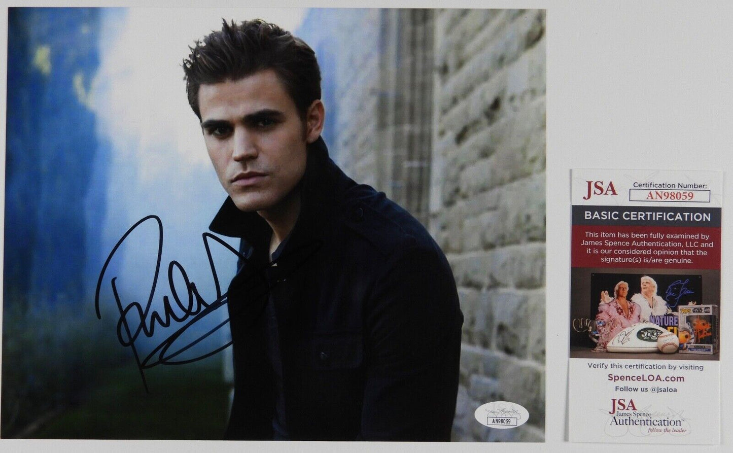 Paul Wesley The Vampire Diaries JSA signed autograph 8 x 10 Photo