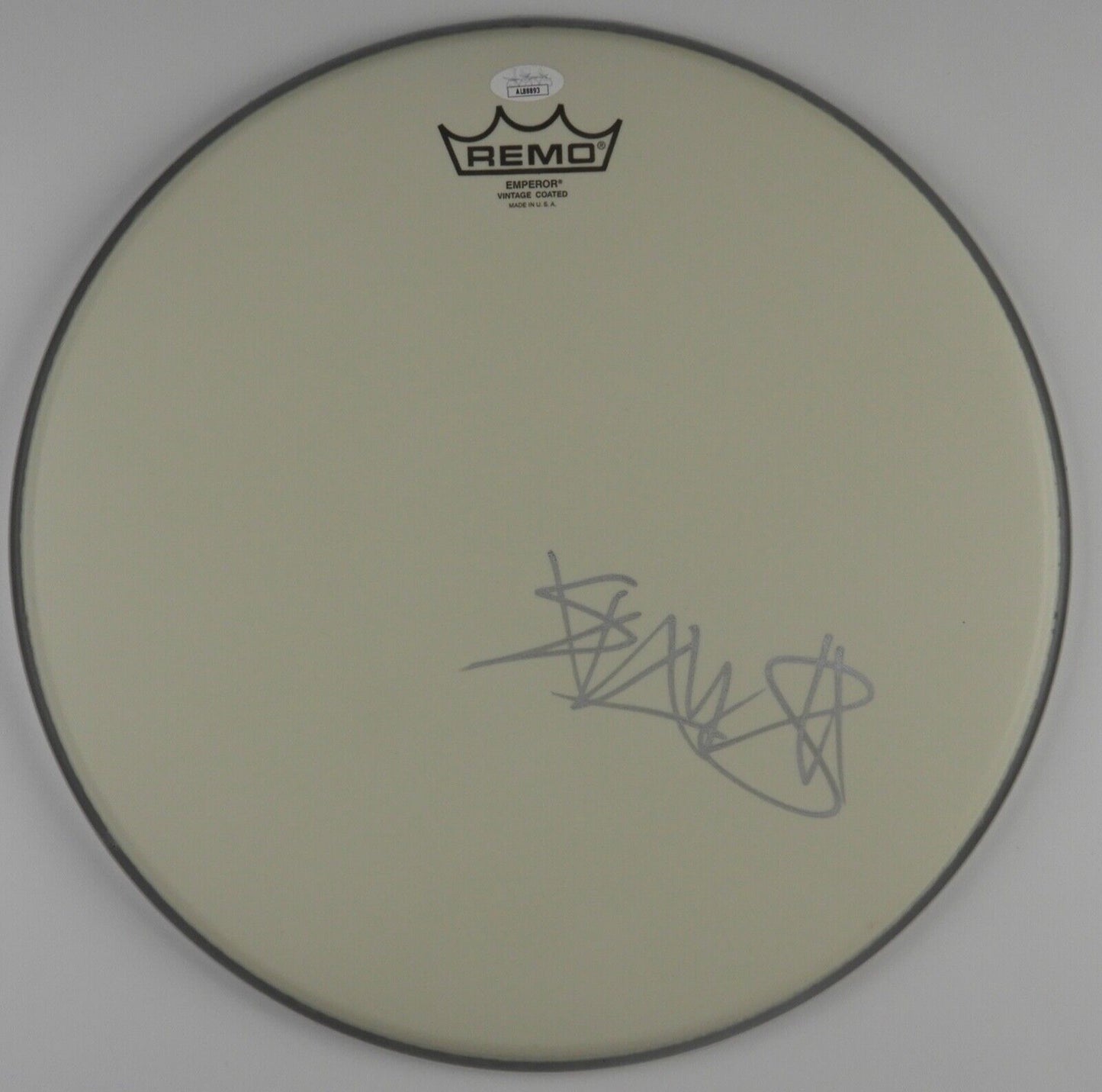 Travis Baker JSA Autograph Signed Drum Head  COA 14" Blink 182