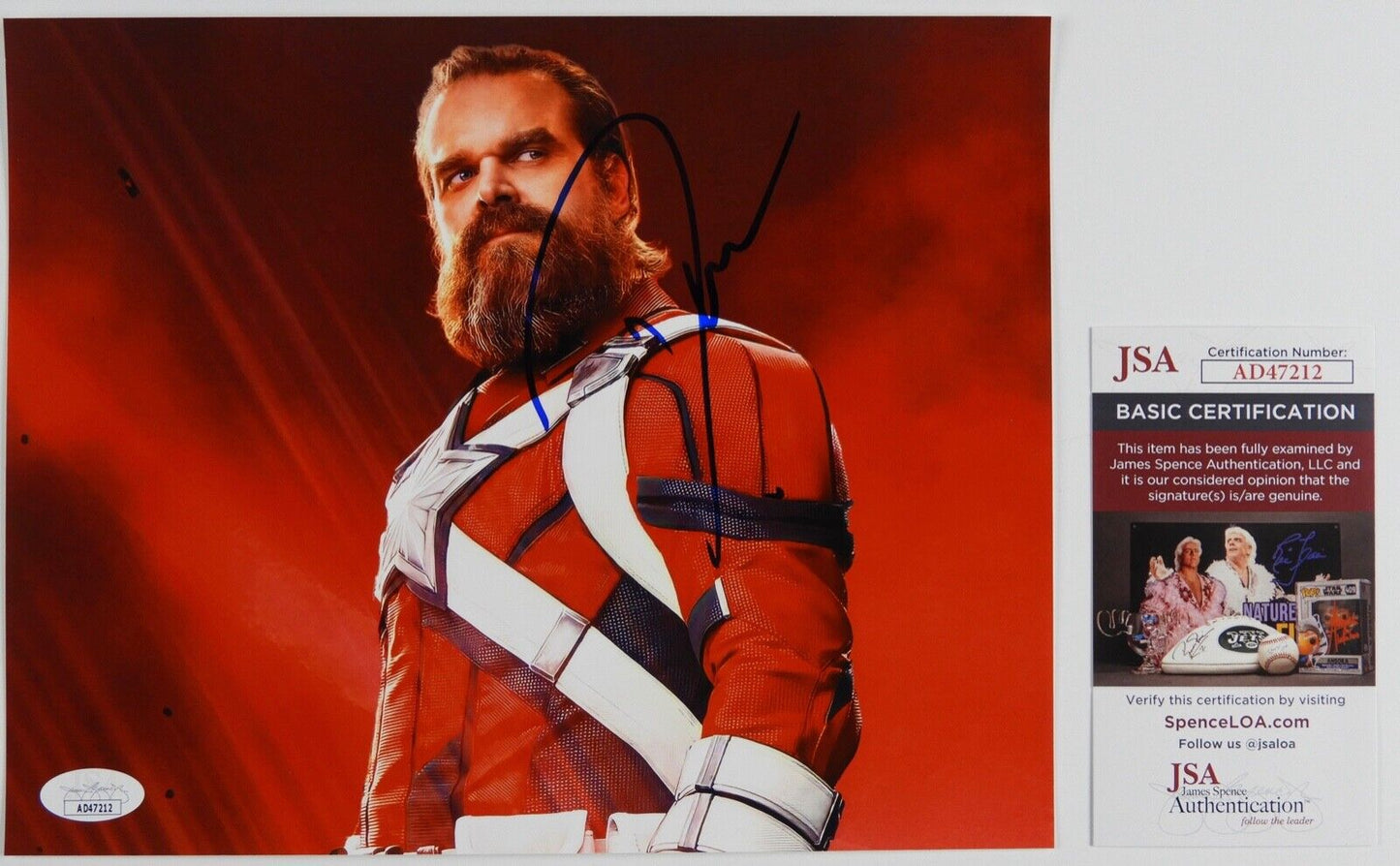 David Harbour JSA Signed Autograph Photo 8 x 10 Red Guardian Marvel