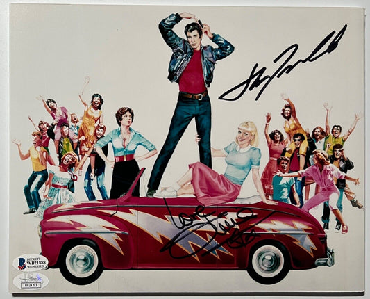 John Travolta Olivia Newton-John Grease JSA Autograph Signed Photo 8 x 10 Becket