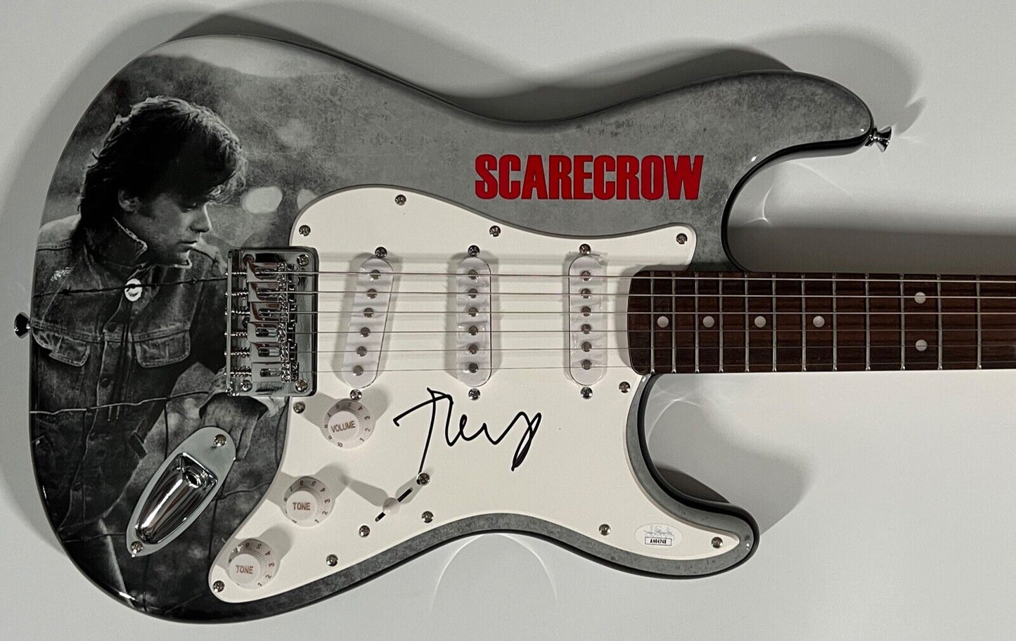John  Mellencamp JSA Guitar  Autograph Signed Guitar Fender Squier Stratocaster