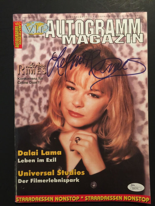 Lee Ann Rimes Autograph Signed Magazine JSA COA