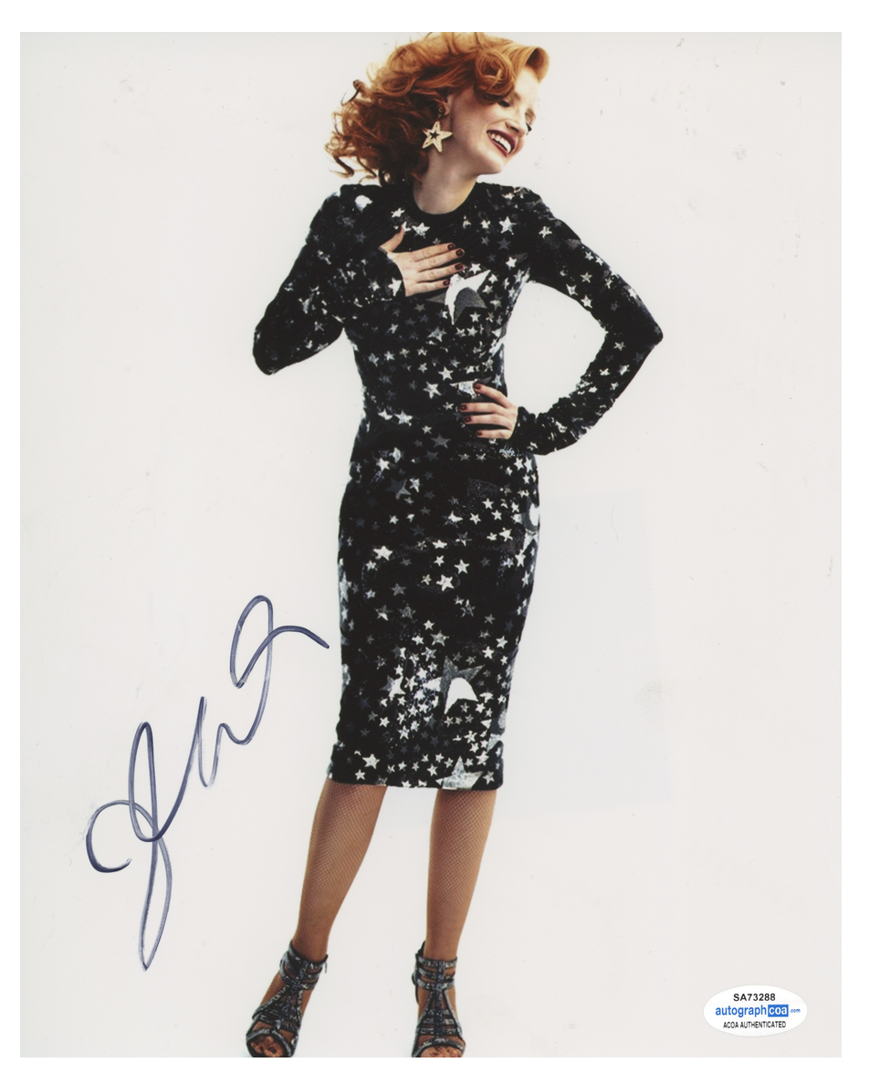 Jessica Chastain Signed ACOA Signed Autograph 8 x 10 Photo