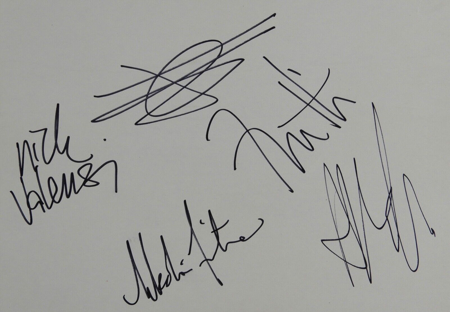 The Strokes JSA Signed Autograph 8 1/2 x 11 Signed Card Julian Casablancas